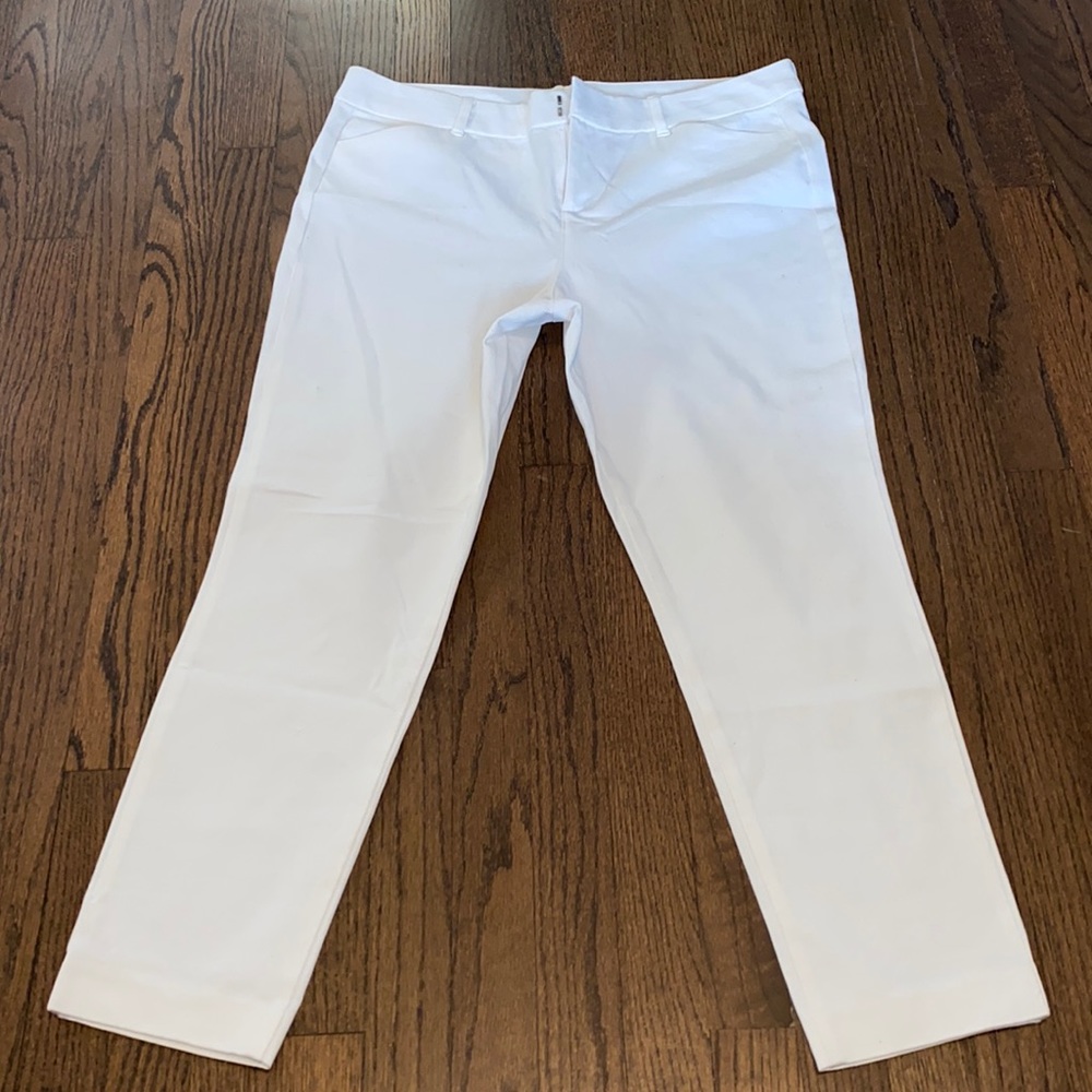Old Navy Off White Pixie Ankle Pants - image 1